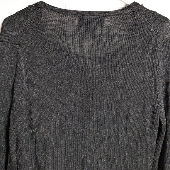 Draper's & Damon's Women's Beaded Sweater Set Petite M, NWT, Black Tank Cardigan - Picture 10 of 16